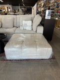 Amora Style Cream Bouclé Ottoman with Rounded Modern Design
