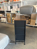 Rustic Brown 6-Drawer Dresser Storage Organizer with Black Metal Frame
