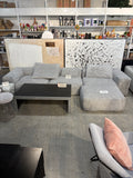 145” Mellow Extra Deep Modular Sectional with Ottoman – Gray