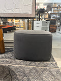 22” Upholstered Accent Ottoman Footrest Fabric Bench Modern Dark Gray Rectangle Stool