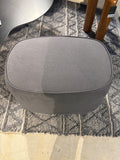22” Upholstered Accent Ottoman Footrest Fabric Bench Modern Dark Gray Rectangle Stool