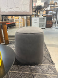 22” Upholstered Accent Ottoman Footrest Fabric Bench Modern Dark Gray Rectangle Stool
