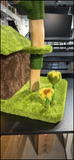 Whimsical Forest Cat Tree w/ Cozy Cat House & Scratching Posts – 37” Tall