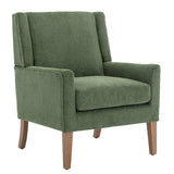 Sage Green Wing Back Fabric Accent Chair – Modern Upholstered Lounge Chair for Living Room