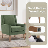 Sage Green Wing Back Fabric Accent Chair – Modern Upholstered Lounge Chair for Living Room