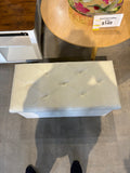 Beige Folding Storage Ottoman Bench with Hidden Storage & Padded Seat – 30”