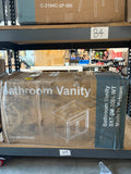 White 30” Bathroom Vanity with Ceramic Sink, Soft-Close Doors & Storage Cabinet