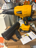 21V Cordless Handheld Leaf Blower with Battery & Charger – Yellow/Black