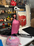 Pink Unicorn Kids Ride-On Scooter Carry-On Luggage Set with Matching Backpack