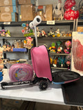 Pink Unicorn Kids Ride-On Scooter Carry-On Luggage Set with Matching Backpack