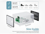 Black 12-Pack Stackable Shoe Storage Boxes with Clear Front Doors