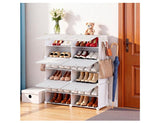 24-Pair Modular Shoe Storage Cabinet with Doors - White - Open Box