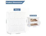 24-Pair Modular Shoe Storage Cabinet with Doors - White - Open Box