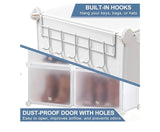 24-Pair Modular Shoe Storage Cabinet with Doors - White - Open Box