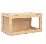 Wooden Hamster Cage Chewproof, 32" Large Hamster Cages and Habitats, Openable Top & 3 Side Acrylic Sheets