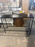 Modern Console Table Narrow Entryway Sofa Table Industrial Hallway Accent Black Wood Finish