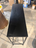Modern Console Table Narrow Entryway Sofa Table Industrial Hallway Accent Black Wood Finish