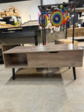 Lift Top Coffee Table with Hidden Storage Shelf Modern Wood Lift Table Gray Oak Finish
