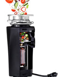 1.25 HP Slim Garbage Disposal Continuous Feed Heavy Duty Kitchen Food Waste Disposer