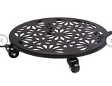 Rolling Plant Caddy Set of 2 Heavy Duty Plant Stands with Locking Wheels Indoor Outdoor