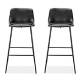 30” Black PU Leather Cushioned Bar Stools with Metal Frame $15 Each