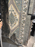 5 x 8 Flatweave Area Rug – Hayes Collection (Jade, Gray/Blue, Turkish-inspired)