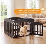 24” 4 Panel Dog Playpen Indoor Outdoor Puppy Exercise Pen with Locking Gate Small Medium Dogs