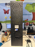 Solar Metal Bluetooth 5.0 Tower Speaker Plays 50 Foot Sound Range and LED Lights, 24" H, Black