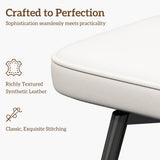 26” Counter Height Swivel Bar Stools – Set of 2 – White Upholstered Seats
