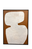 Abstract Textured Wall Art, Framed Canvas – Neutral Modern Design