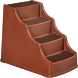 4-Step Pet Stairs for Dogs & Cats – Cocoa Brown – 23”L x 14”W x 20”H