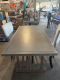 Light Gray Wood Dining Table – 63 Inch Rectangular Kitchen & Dining Room Table