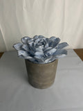 Ceramic Galt International 8.07-in Blue Indoor or Outdoor Artificial Chrysanthemum Flowers