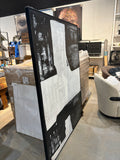 Large Modern Black & White Abstract Canvas Wall Art – Contemporary 48”L × 64”H × 1.4”W