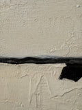 Minimalist Textured Abstract Canvas Wall Art – Framed Neutral 48”H x 32”W x 1.5”D
