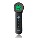 No Touch 3-in-1 Thermometer, Measures Forehead, Liquid and Food Temps, Professional Accuracy and Color Coded Fever Guidance for Babies, Kids, Toddlers and Adults