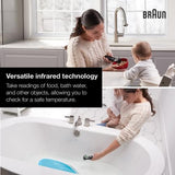 No Touch 3-in-1 Thermometer, Measures Forehead, Liquid and Food Temps, Professional Accuracy and Color Coded Fever Guidance for Babies, Kids, Toddlers and Adults