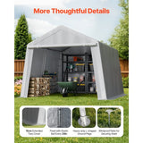 6ft by 6ft Heavy-Duty Portable Outdoor Storage Shed / Waterproof Garage Shelter