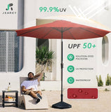 9’ Patio Umbrella with Crank Lift – Red