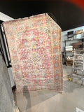 6ft by 9ft - Momeni Rugs Traditional Medallion Flat Weave Area Rug, Pink/red/yellow