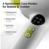 Babycare Baby Toddler Cordless Hair Dryer Gentle Warm Air Quiet Portable Design for Home and Travel - purple