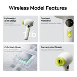 Babycare Baby Toddler Cordless Hair Dryer Gentle Warm Air Quiet Portable Design for Home and Travel - purple