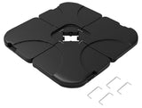 42” Fillable Patio Umbrella Base Weight Set – Holds 220 lbs Filled