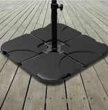 42” Fillable Patio Umbrella Base Weight Set – Holds 220 lbs Filled
