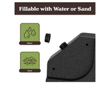 42” Fillable Patio Umbrella Base Weight Set – Holds 220 lbs Filled