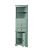 68.9” Farmhouse Storage Cabinet with Hutch, 3 Drawers & 2-Door Cabinet – Sage Green