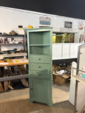68.9” Farmhouse Storage Cabinet with Hutch, 3 Drawers & 2-Door Cabinet – Sage Green