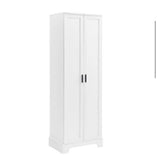 71.2” Tall Storage Cabinet with Adjustable Shelves & Double Doors – White