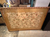 Large Framed Floral Textile Wall Art Gold Ornate Frame Traditional Decor