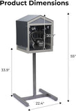 55” Tall Elevated Outdoor Cat Feeding Station with Weather-Resistant Shelter & Stand